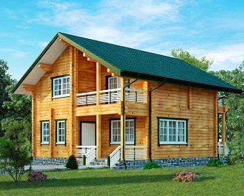 Проект деревянного дома 350   6-1